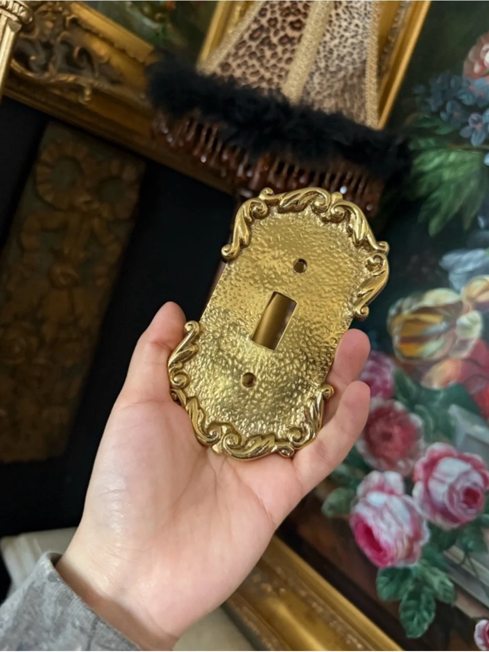 Ornate Gold Switch Plate Covers